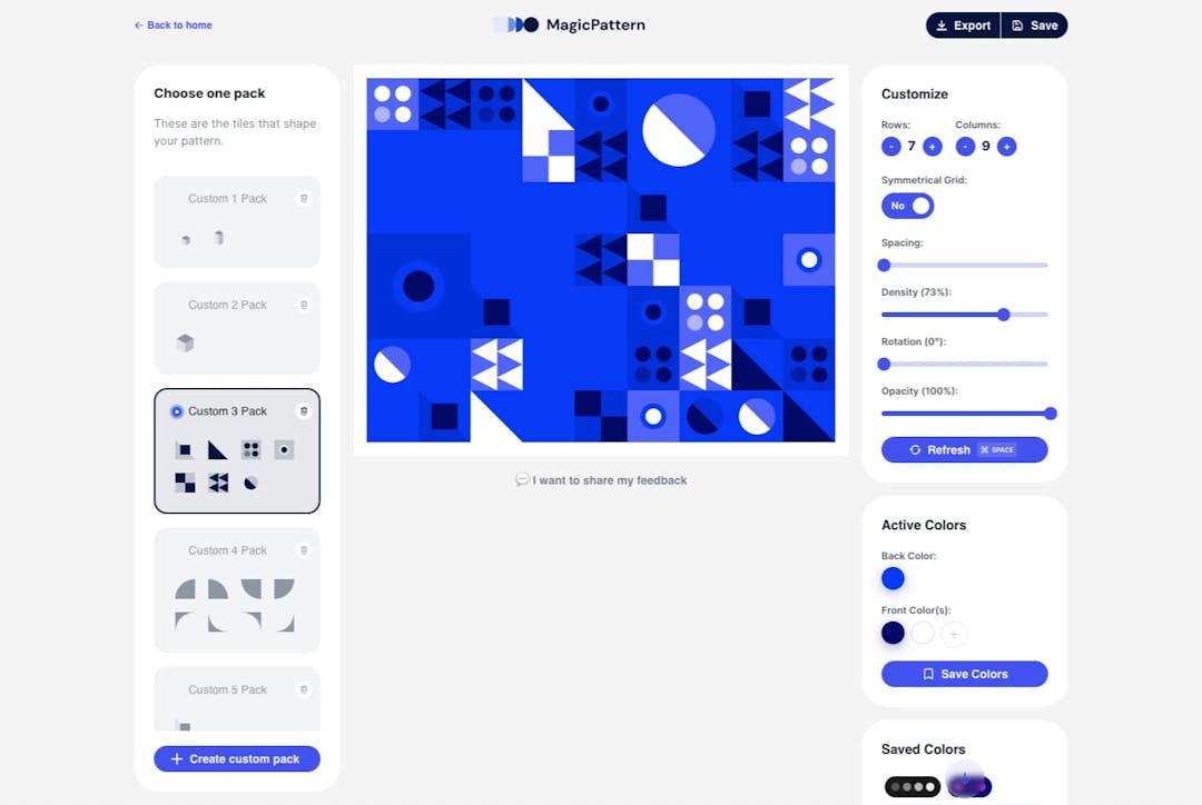 MagicPattern Geometric Patterns Editor Preview