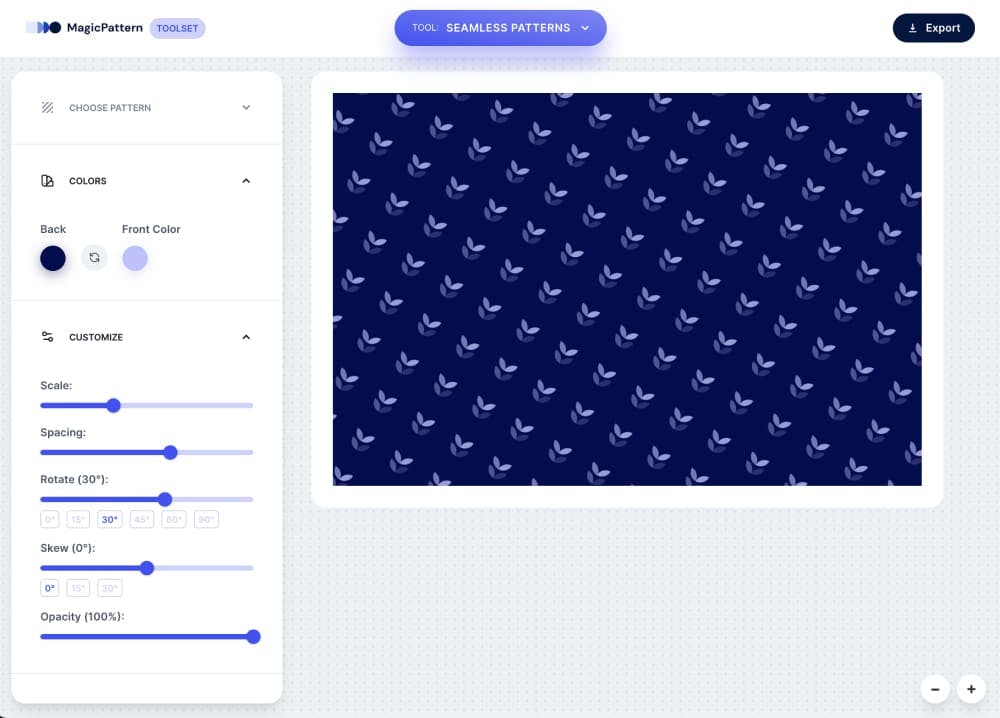 Seamless Pattern Generator – By the MagicPattern design toolbox