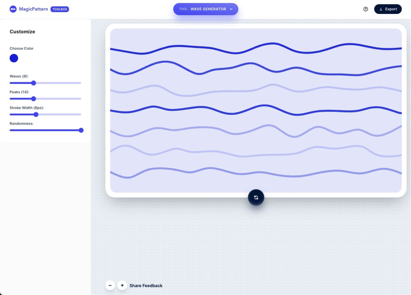 SVG Wave Generator – By the MagicPattern design toolbox