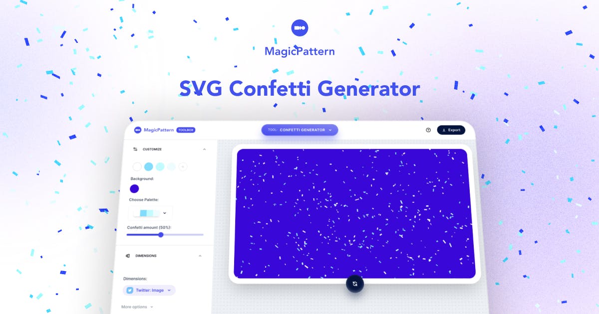 SVG Confetti Generator – By the MagicPattern design toolbox