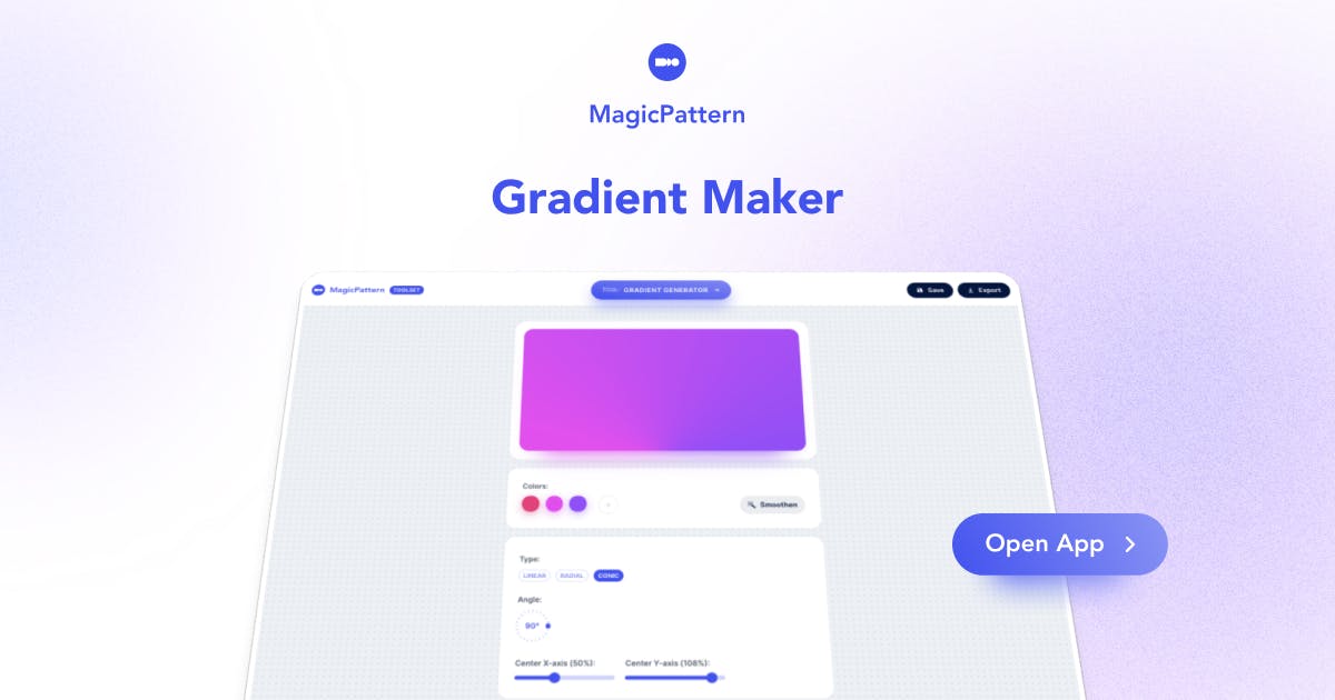 CSS Gradient Generator – By the MagicPattern design toolbox