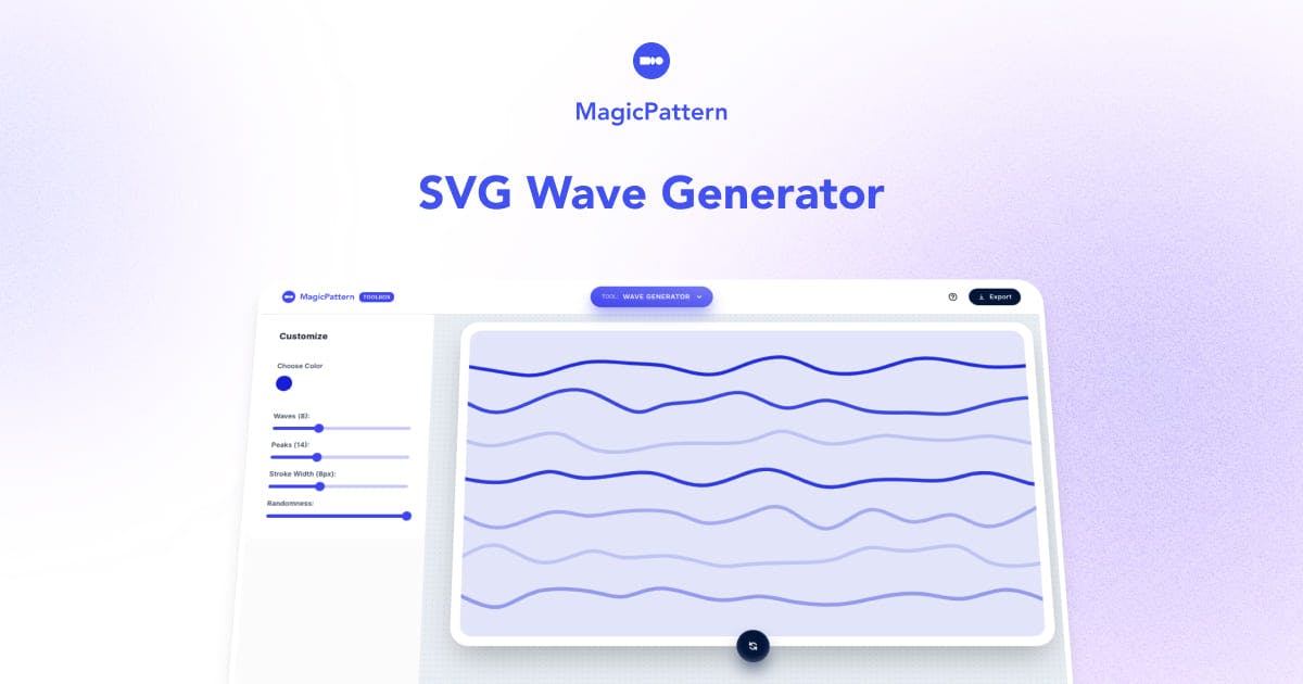 SVG Wave Generator – By the MagicPattern design toolbox