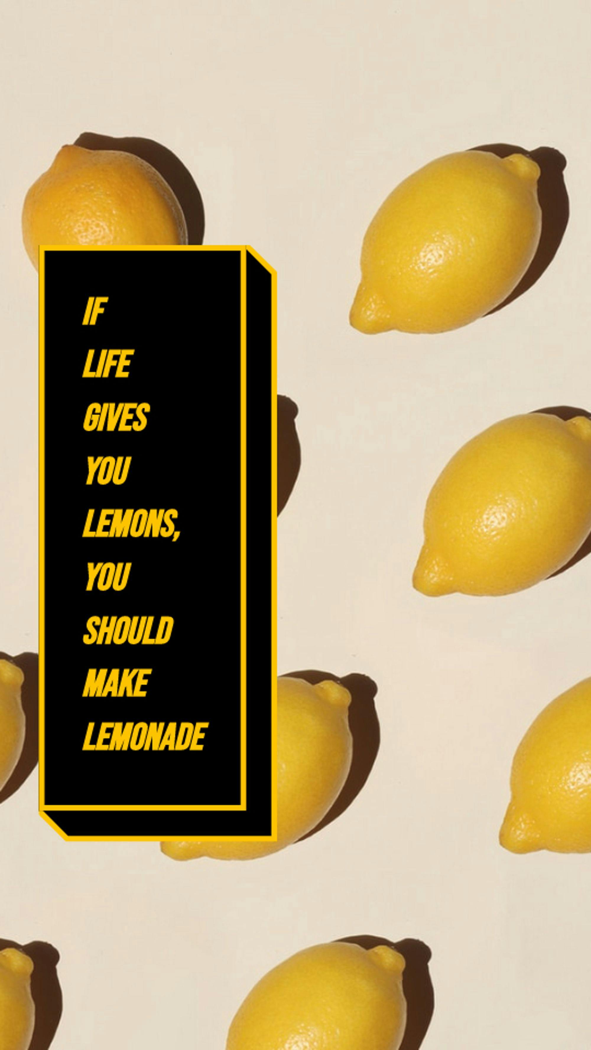 Yellow Inspirational Quote Lemons Instagram Story 